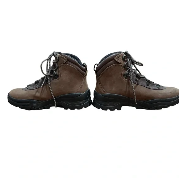 Womens Salomon Outdoor Hiking Boots Brown Leather Contagrip 8.5 Great Condition - Picture 5 of 7